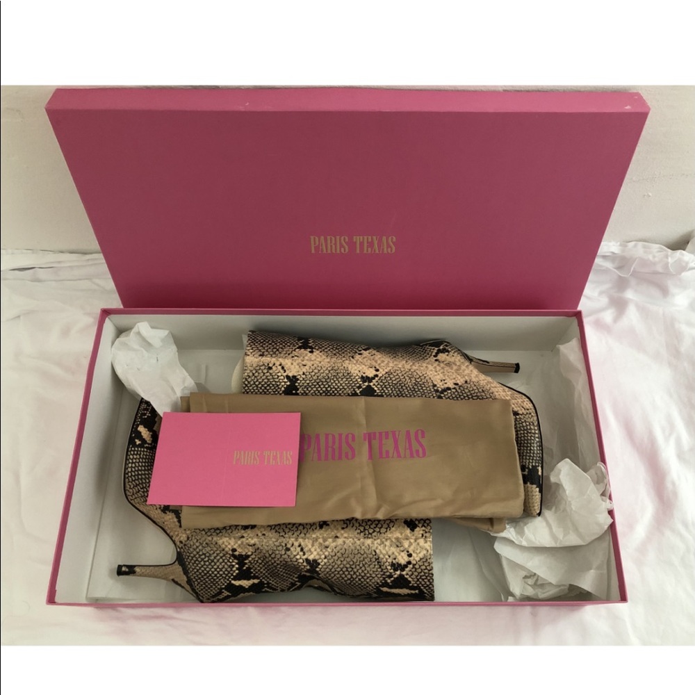 💫HOST PICK💫 PARIS TEXAS Leather Python Print Boots - Picture 10 of 10